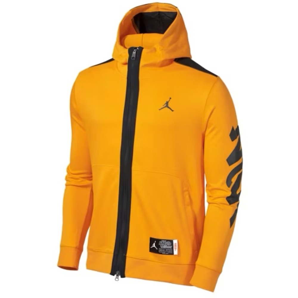 Jordan x Zion Naruto Men’s  Full Zip Track Jacket Large Black/Orange Peel